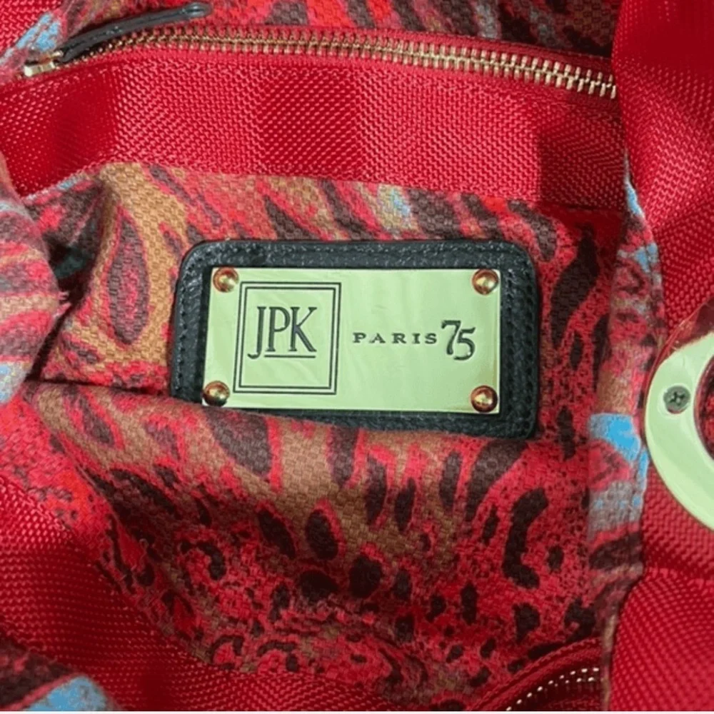 JPK Paris 75 Orange Tote Bag! EUC Gorgeous heavy hardware!